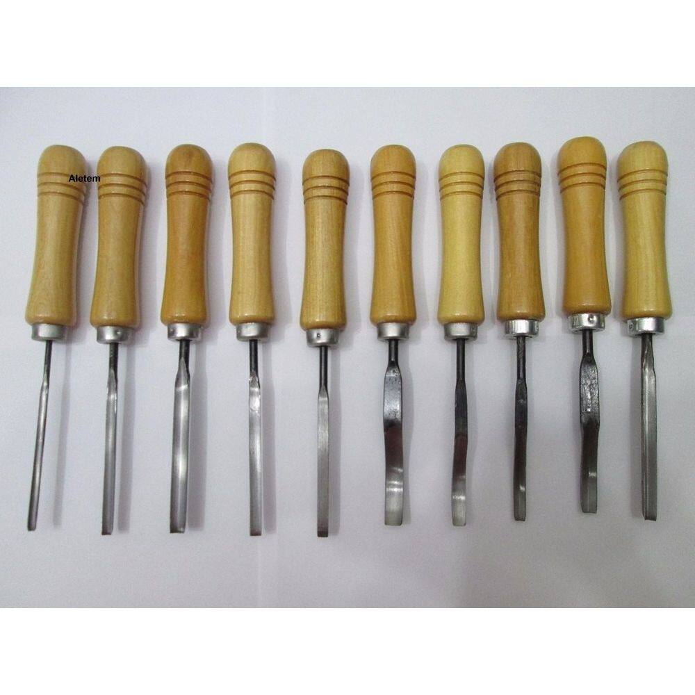 Goiva Ferramenta Para Entalhe Profissional 10 Peças