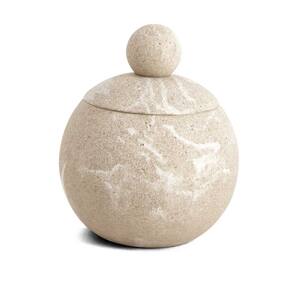 Pote Decorativo com Tampa em Poliresina Mesclado 9cm 17604 Mart