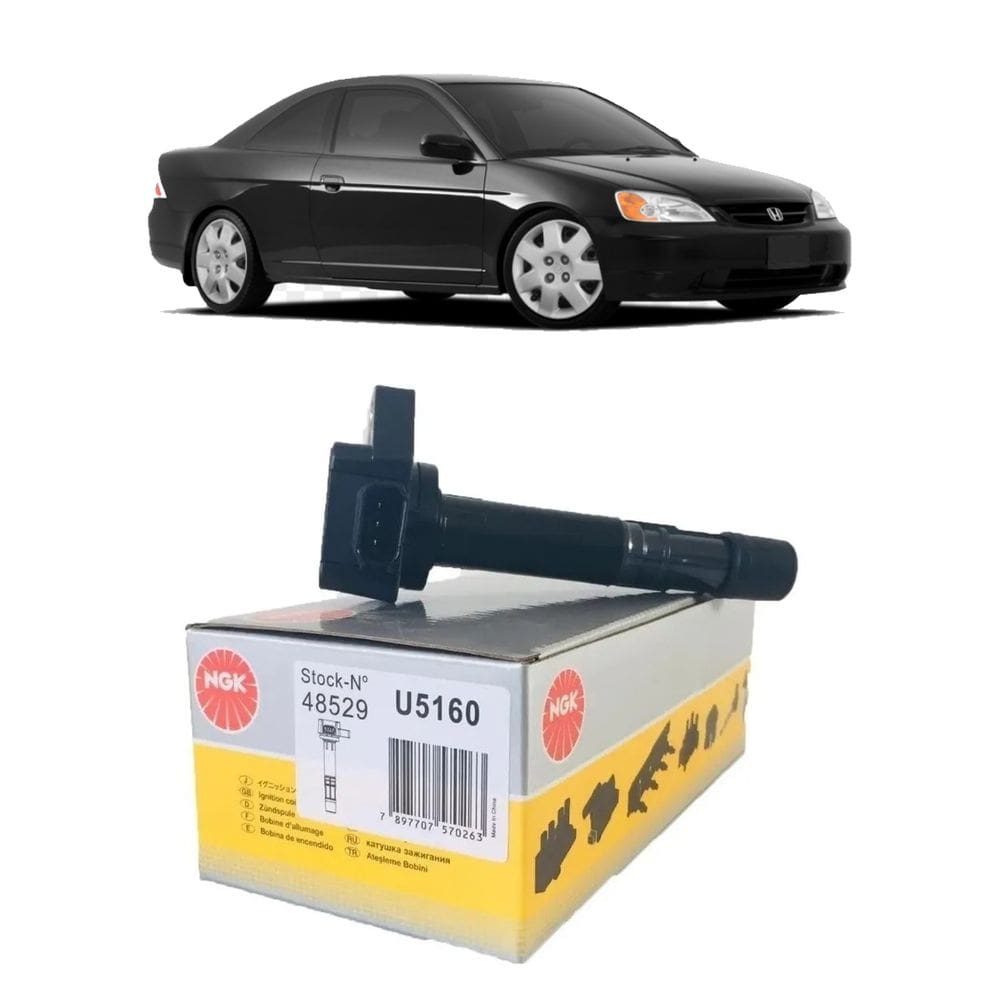 Bobina Ignicao Ngk - Honda Civic 1.7 16V 2001 A 2005 - U5160
