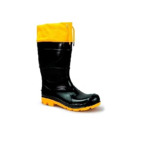 Bota Galocha Pvc Impermeável Cano Longo Polaina De Amarrar