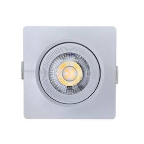 Spot LED Embutir 7.5W PP Direcionável Sanca Gesso Quadrado Bivolt