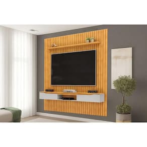 Painel Quarto p/ TV Isac 223x240cm Cedro/Bali - DJ Móveis