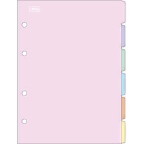 Divisória Colegial pastel c/6 180X250mm 322644 - Tilibra