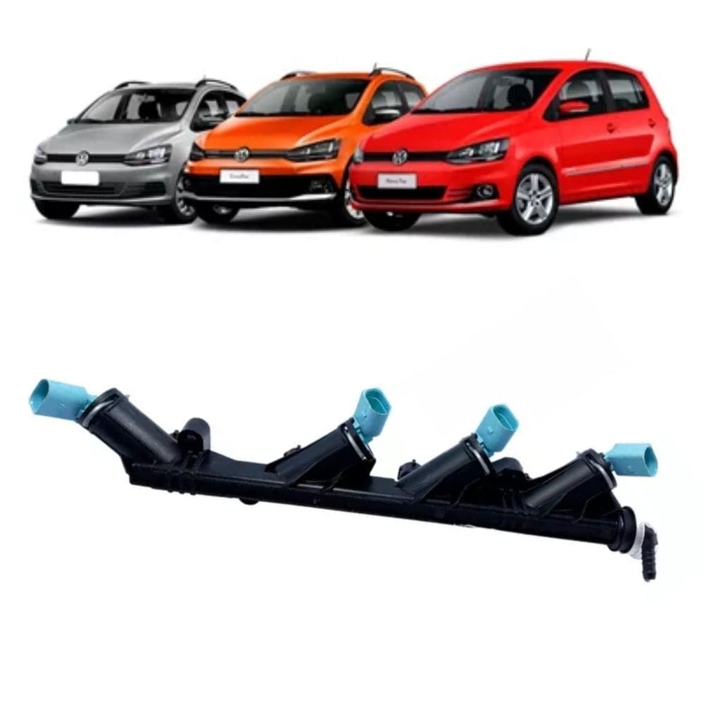 Flauta Bico Injetor Com Bico Com Vela Aquecedora - Gol 2013 A 2016 / Fox 2015 A 2017 / Spacefos 2015 A 2017 / Saveiro 2014 A 2017 - 04E133319S