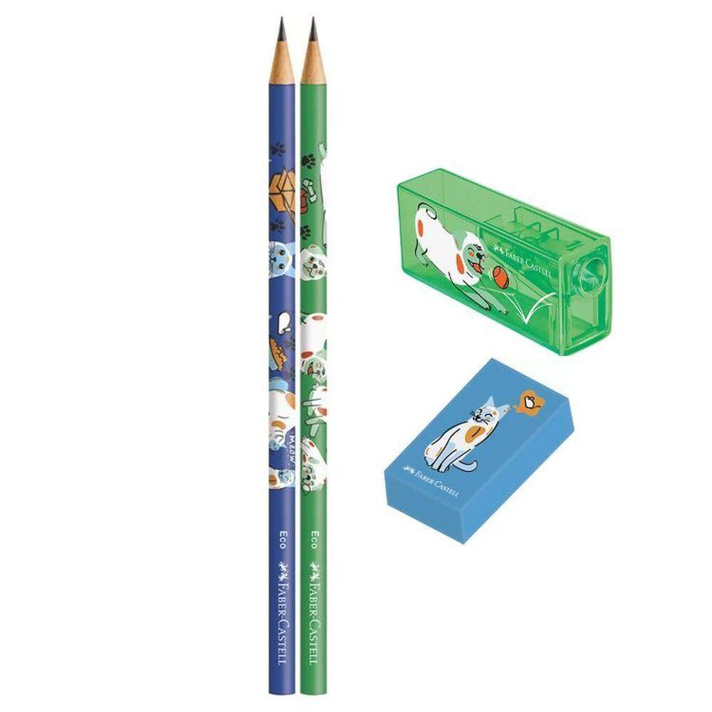 Kit Coleção Pets Verde e Azul SM/935 - Faber Castell