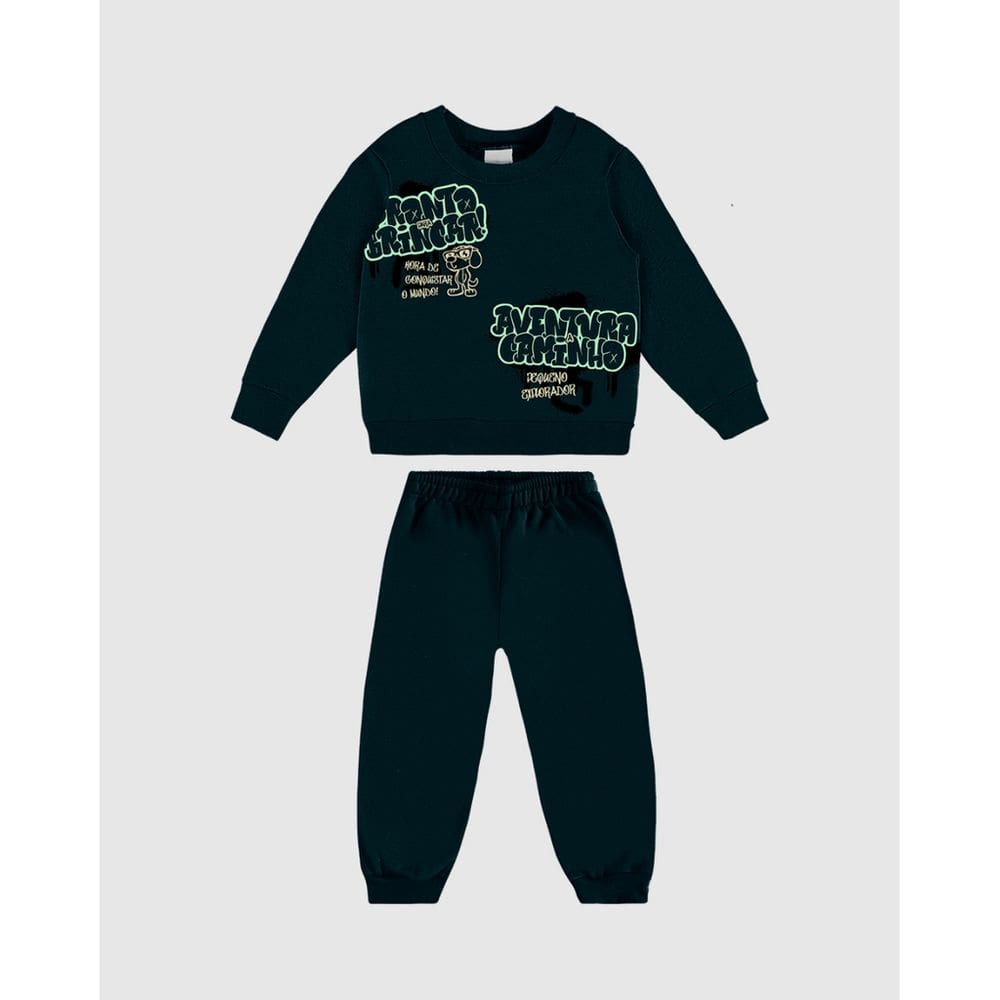 Conjunto Moletom Flanelado Menino Malwee Kids Ref. 126255