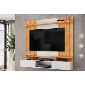 Painel Quarto p/ TV até 65 Pol Ben c/ 2 Portas 160x153cm Bali/Cedro - DJ Móveis