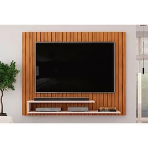 Painel Quarto p/ TV até 55 Pol Ripe 134x108cm Freijo/Off White - DJ Móveis