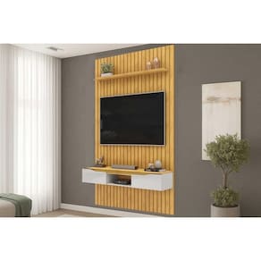 Painel Home p/ TV Isac 183x240cm Cedro/Bali - DJ Móveis