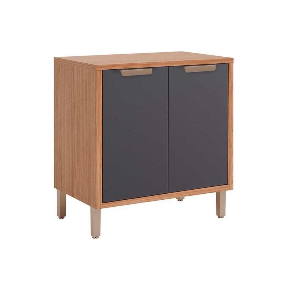 Módulo Cozinha MGM Divina Balcão c/ Tampo Eloise c/ 2 Portas 80cm Cinamomo/Titanium-MGM