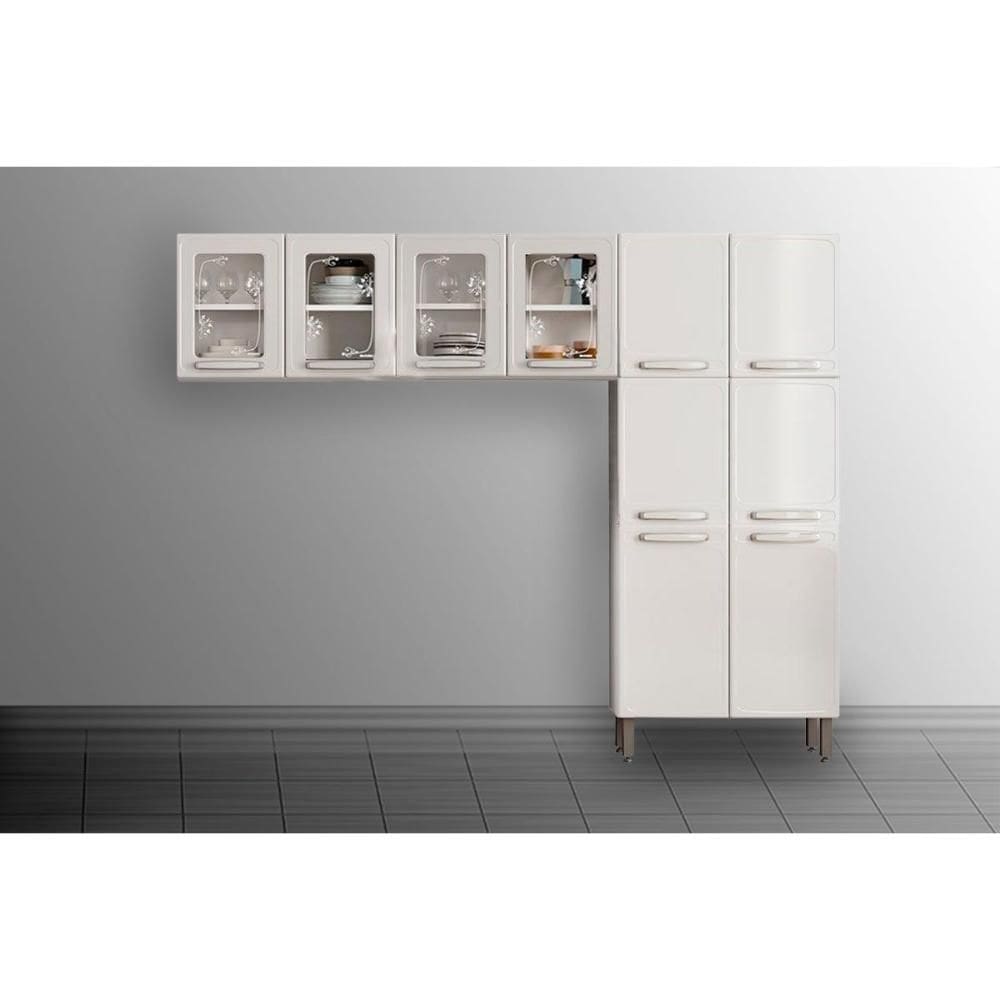 Cozinha Modulada Bertolini Evidence 3 Peças (2Aéreos+1Paneleiro) CPT64 Branco-Bertolini