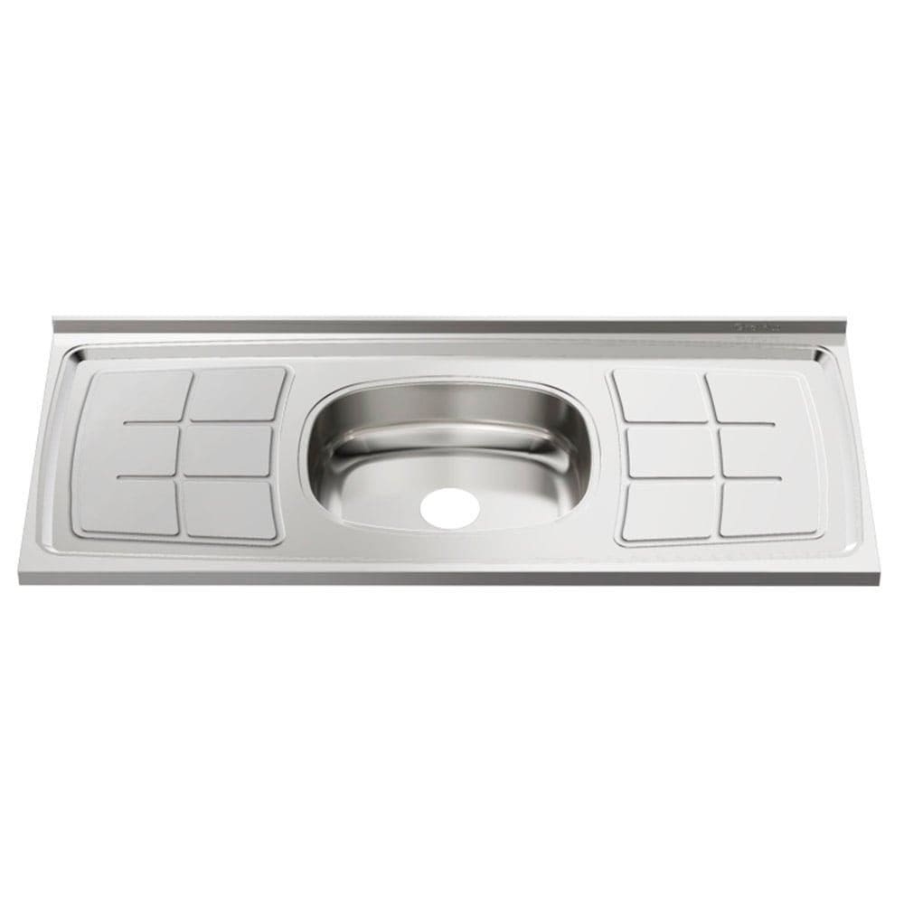 Pia Inox Ghel Plus 1800x560x110mm Cuba Central N2 Escorredor Concretada sem Válvula