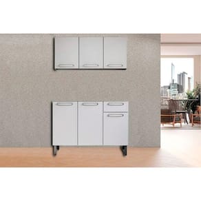 Cozinha Modulada Bertolini Evidence 2 Peças (1Aéreo+1Balcão) C2P07 Branco-Bertolini
