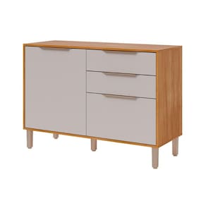 Gabinete p/ Pia Cozinha Balcão c/ Tampo Divina c/ 2 Portas e 2 Gavetas 120 cm Cinamomo/Off White - MGM