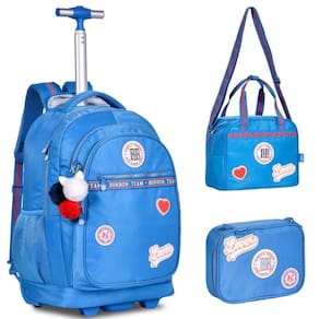 Kit Mochila De Rodinhas Oficial Rebecca Bonbon Rb24008 Azul
