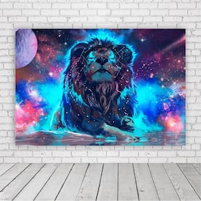 Painel Retangular Leão Espacial 1,,5X1,0M Lona Fosca