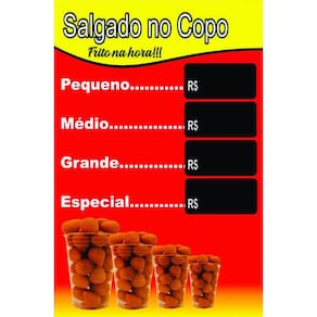 Banner Arte Pronta - Salgado No Copo