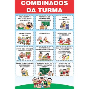 Banner Arte Pronta - Combinados Da Turma Vermelho Mônica