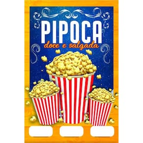 Banner Arte Pronta - Pipoca Doce E Salgada