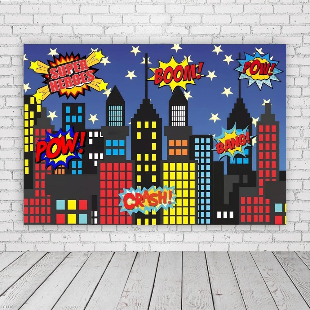 Painel Retangular Quadrinhos 1,5X1,0M Lona Fosca