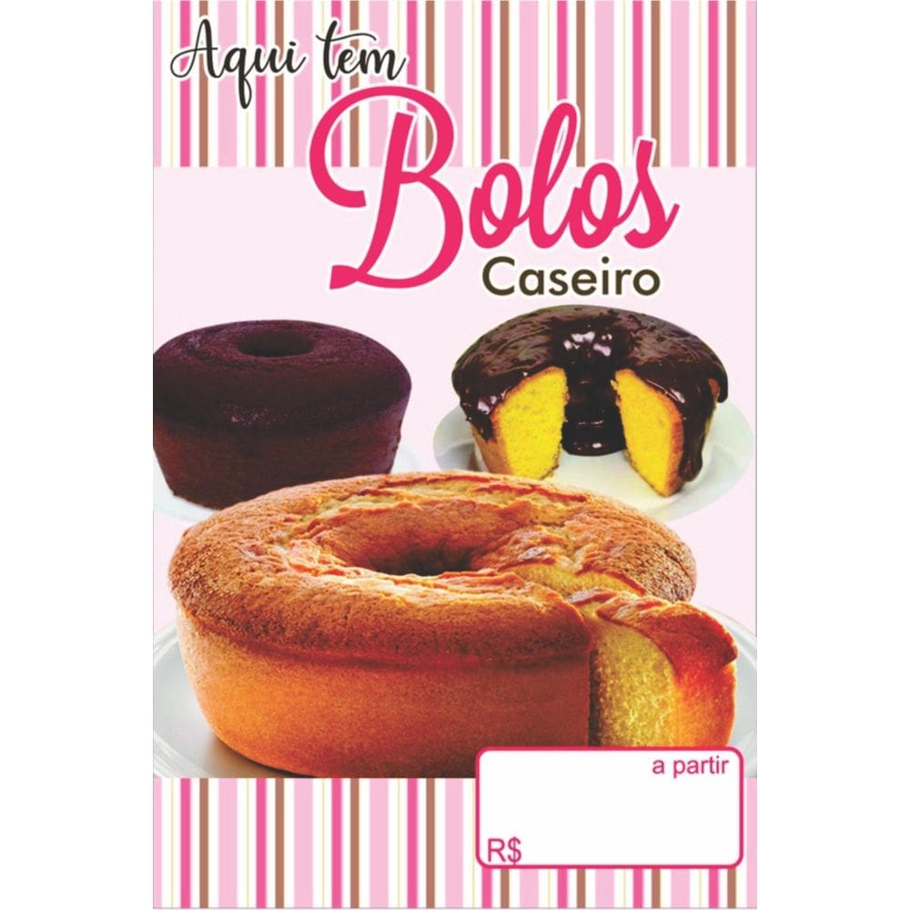 Banner Arte Pronta - Bolo Caseiro