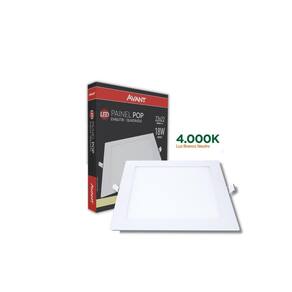 Painel Led POP Embutir Quadrado 18W 4.000K 22x22 Branco - Avant