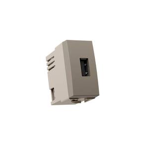 Módulo Tomada Carregador USB-A MarGirius Sleek Colors 2A 10W Argila