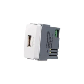 Módulo Tomada Carregador USB-A MarGirius B3 1A 5W Branco