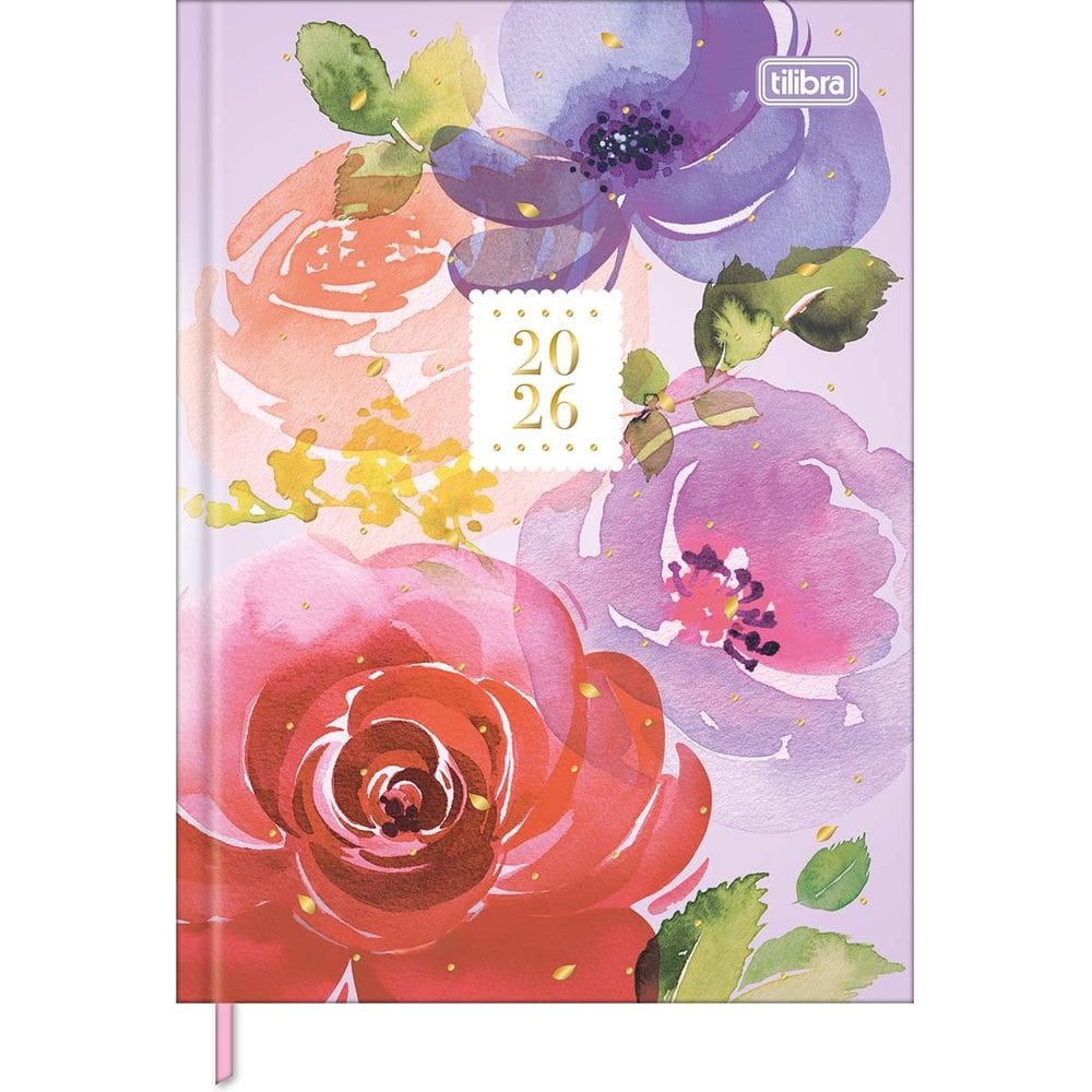Agenda 2026 TILIBRA Feminine Diária 112 Folhas Costurada Capa Dura 12,3 x 16,6cm M4