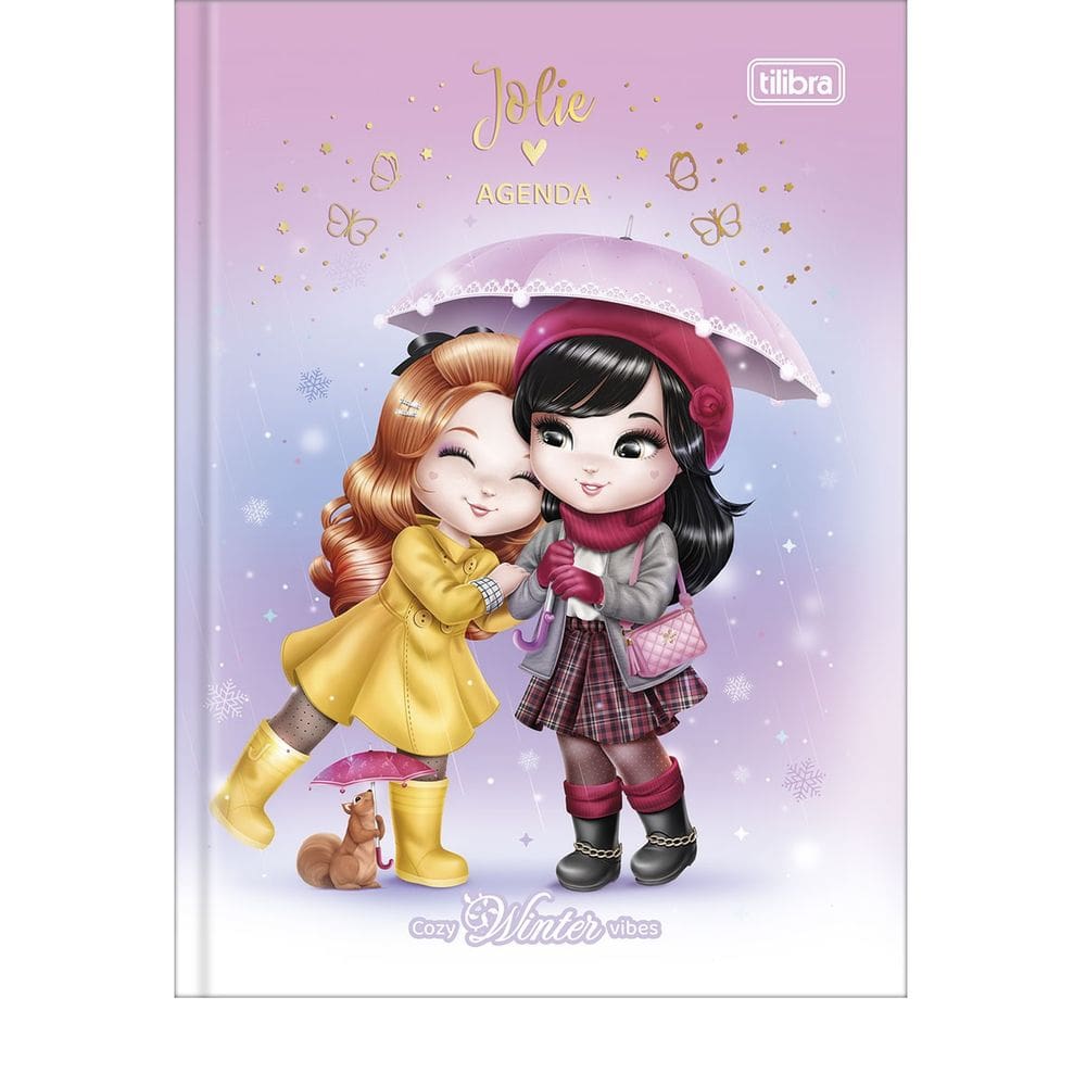 Agenda Permanente Infantil Jolie 2 Dias Por Página 96 Folhas 12,3 x 16,6 cm Tilibra