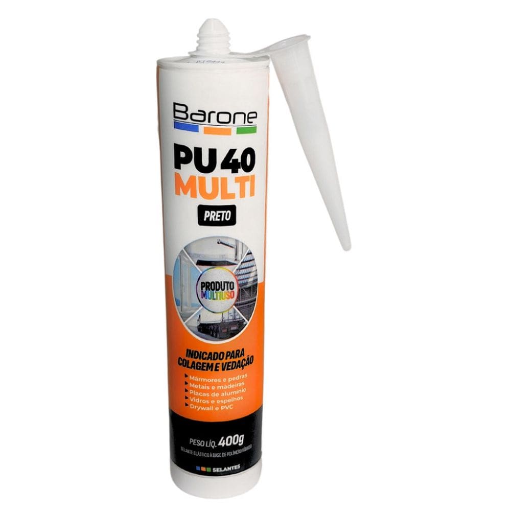 Adesivo Selante PU40 Preto 400G Barone 24676