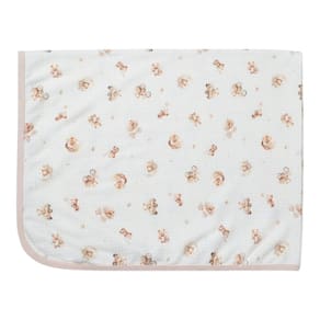 Cueiro Bebê Estampado Suedine New Baby Rosa Pêssego - Hug