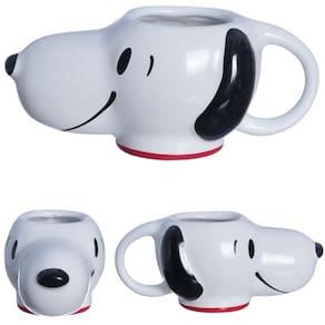 Caneca 3D Snoopy Cerâmica Branca 350ml Oficial Peanuts