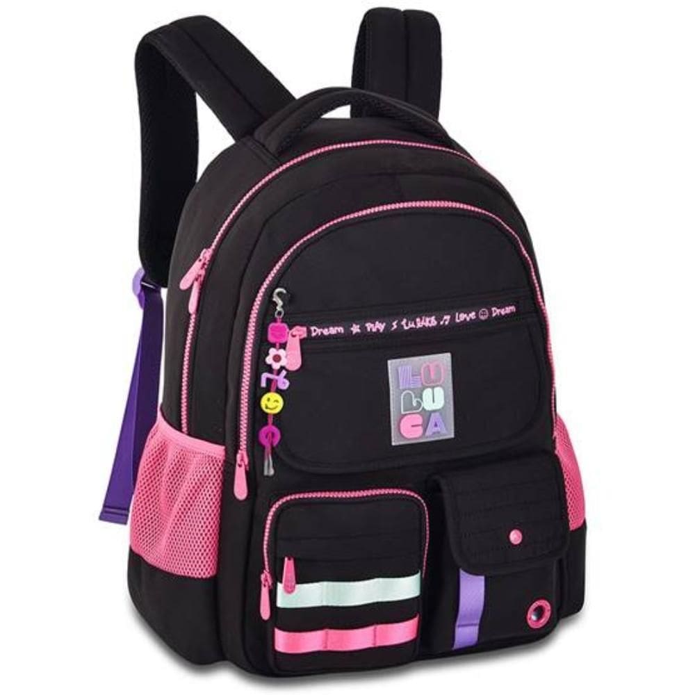 Mochila De Costas Juvenil Em Nylon Oficial Luluca Lu24600