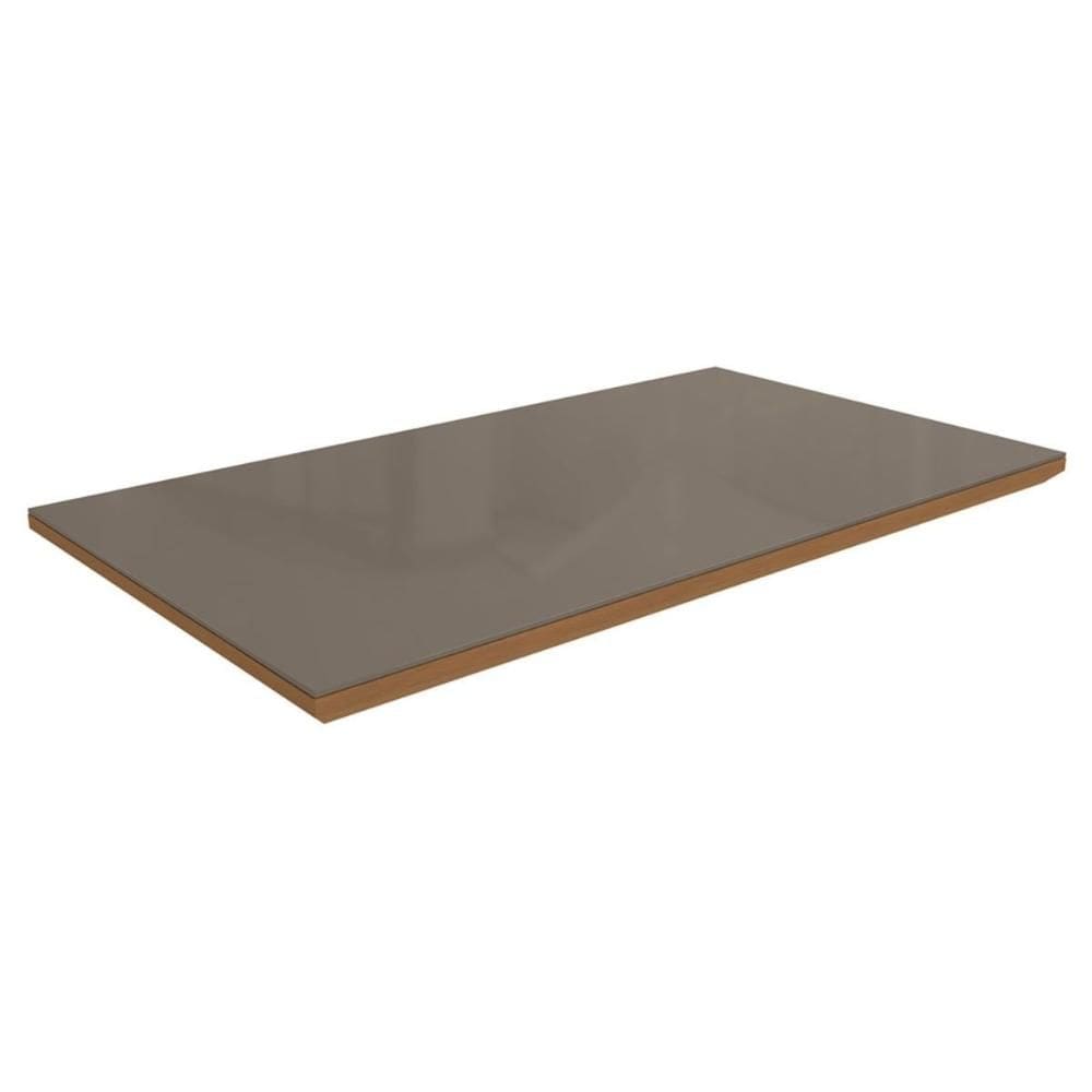 Tampo Mesa Sala de Jantar Vidro Madeirado c/ Vidro TA64 Retangular 160x90cm Canela/Bronze - Kappesberg