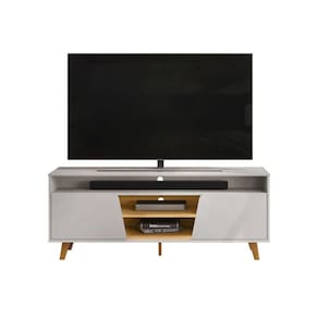 Rack Bancada p/ TV até 70 Pol Lana c/ 1 Porta 169x1800cm Bali/Cedro - DJ Móveis