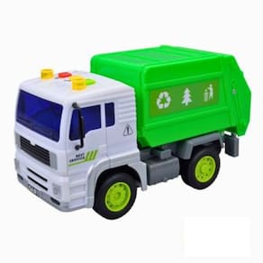 Caminhao Friccao Luz e Som Modelo Coleta de Lixo DM Toys Brinquedo Infantil Recreativo