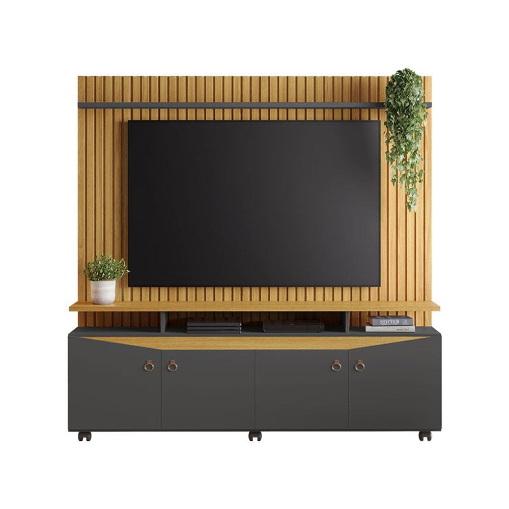 Estante Home para TV até 65 Polegadas Conceito JCM Móveis Nature/Grafite