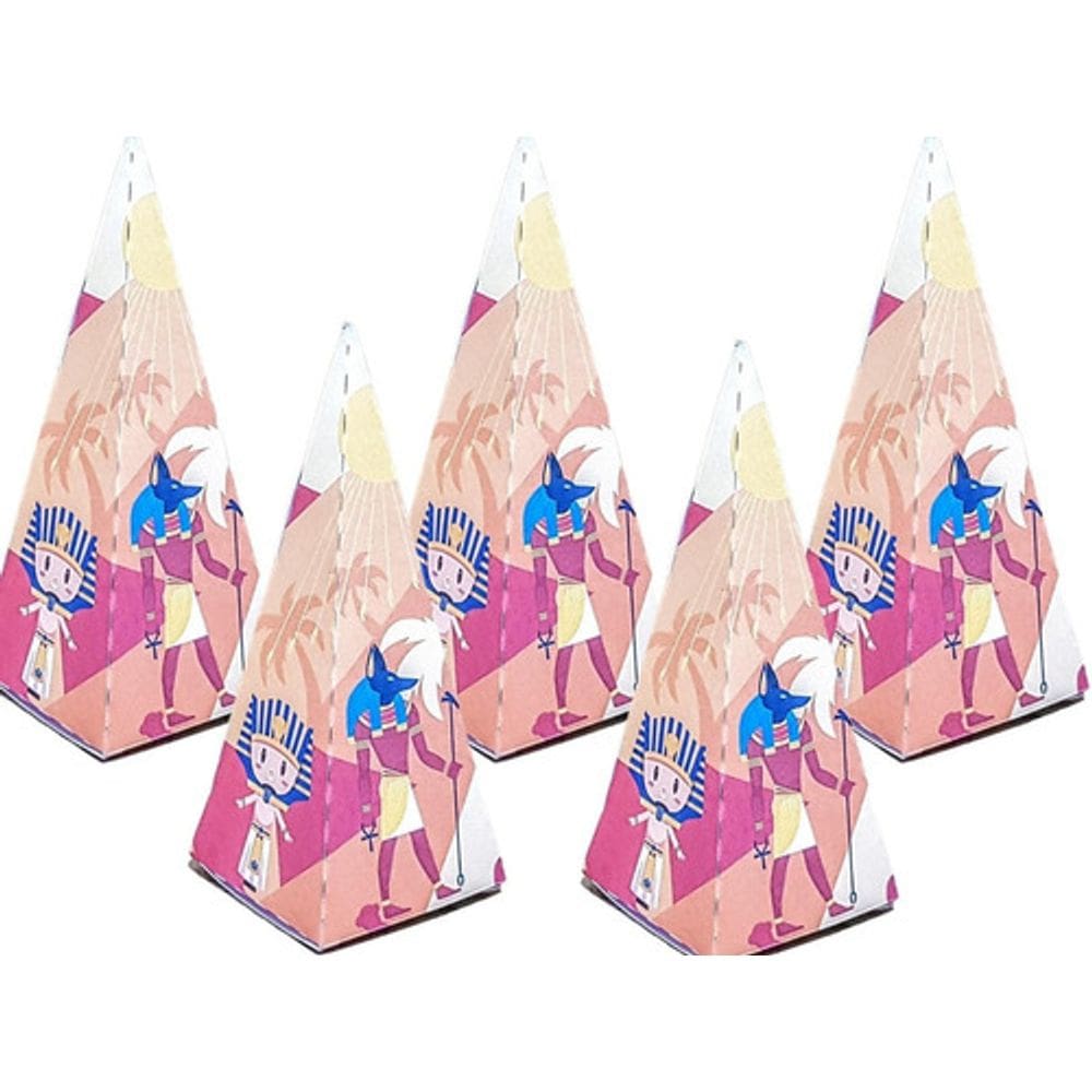 10 Caixas Lembrancinha Egito Antigo Para Festas - 10 Cones