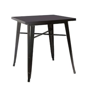 Mesa Bar Quadrada Aço Ferro Tolix Iron Preto 80x80