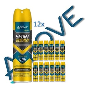 Kit 12 Desodorante Sport Energy Masculino 48Hr 150Ml Above
