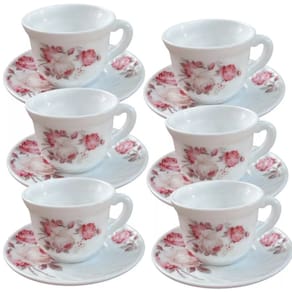 Jogo de Xicaras Diamante Ellegance 06 PC 190ml com Pires