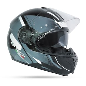 Capacete Gp Tech A118 Sv Elite Articulado Preto/Cinza