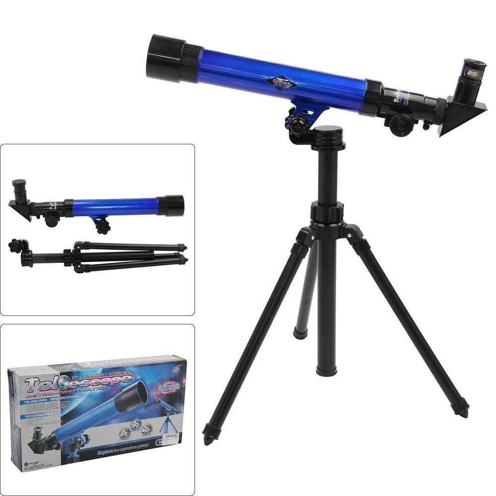Telescópio Astro Terrestre com 3 Lentes e Tripé para Ciência