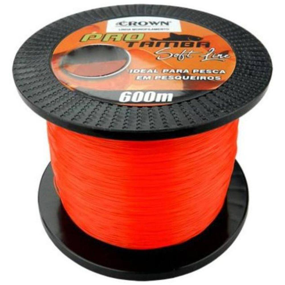 Linha Monofilamento Crown Pro Tamba Soft Orange 12,3Kg 600M