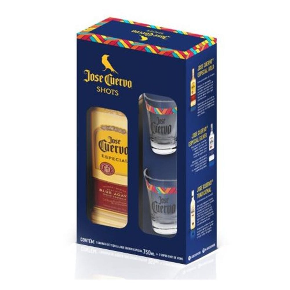 Kit José Cuervo Gold c/ 2 copos 750 ml