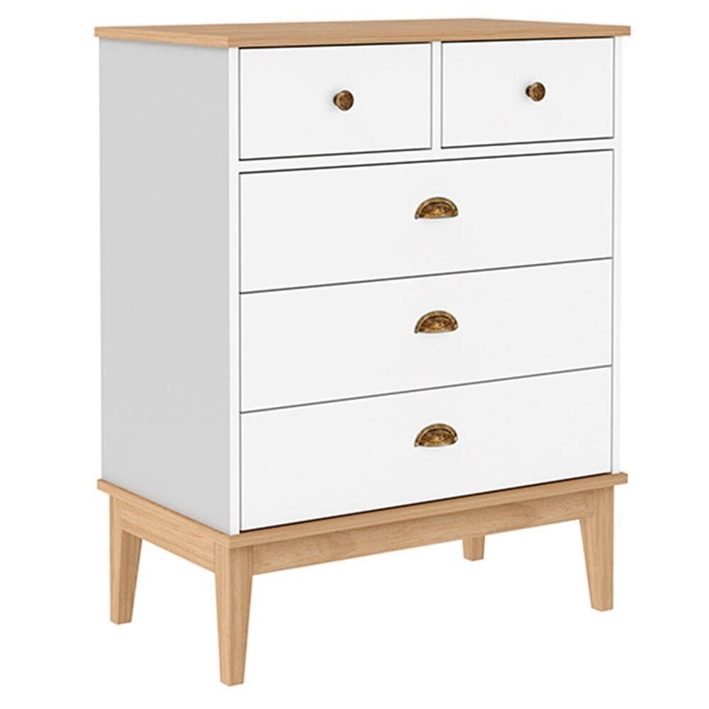 Cômoda Colonial MB1020 5 Gavetas MDP e MDF Movelbento