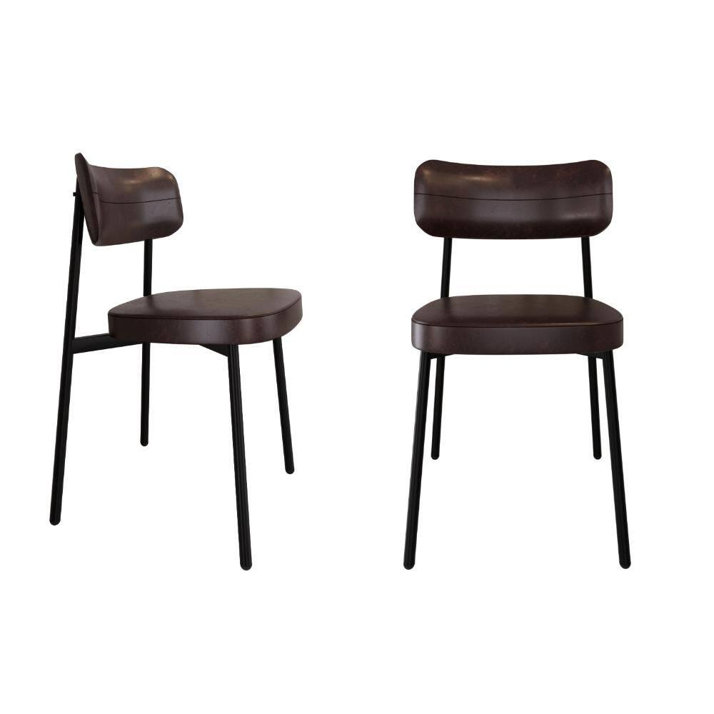 2 Unidades Cadeira Alloa fixa C/4 Pés 50 X 44,7 X 83,8 cm