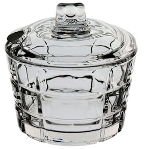 POTICHE REDONDO HOME&CO COM TAMPA ECO CRYSTAL 10x10x10cm TRANSPARENTE BOMBONIERE BALEIRO