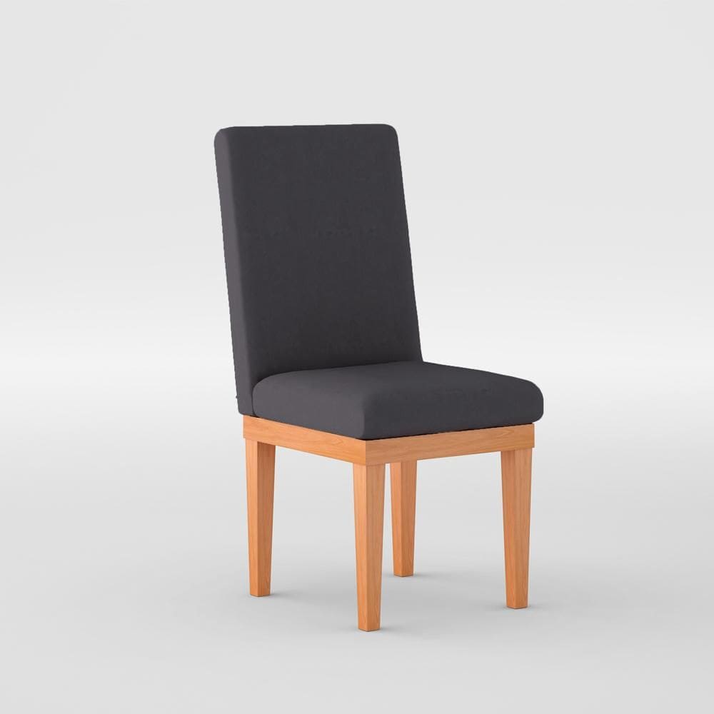 Cadeira de Jantar Estofada em Suede